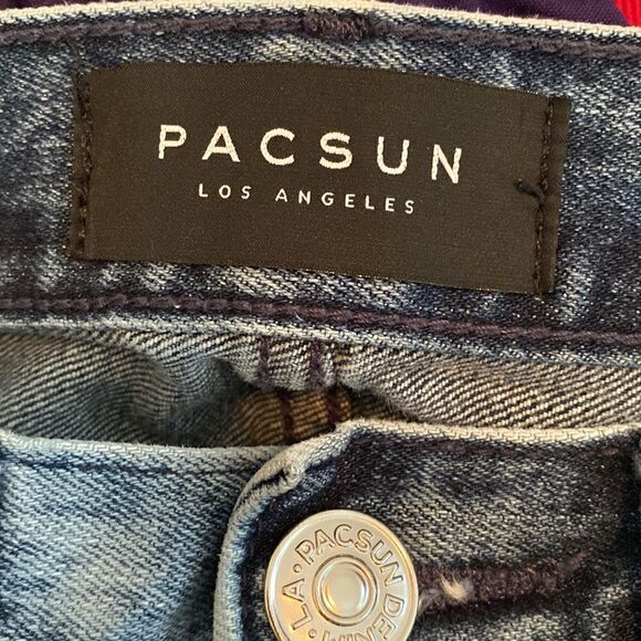 Pacsun Distressed Destroyed Skinny Jeans Size 28x30 - Picture 8 of 11